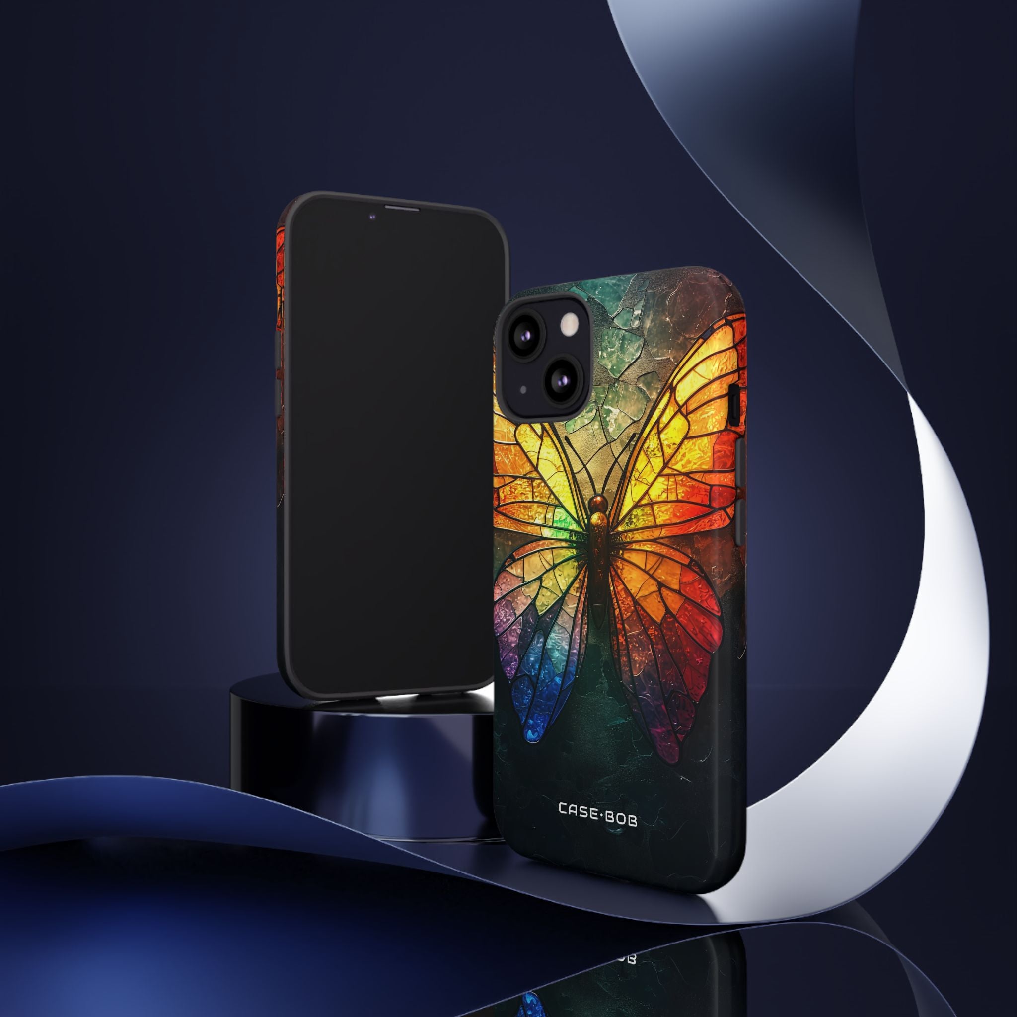 Stained Glass Butterfly iPhone 13 Case - Tough