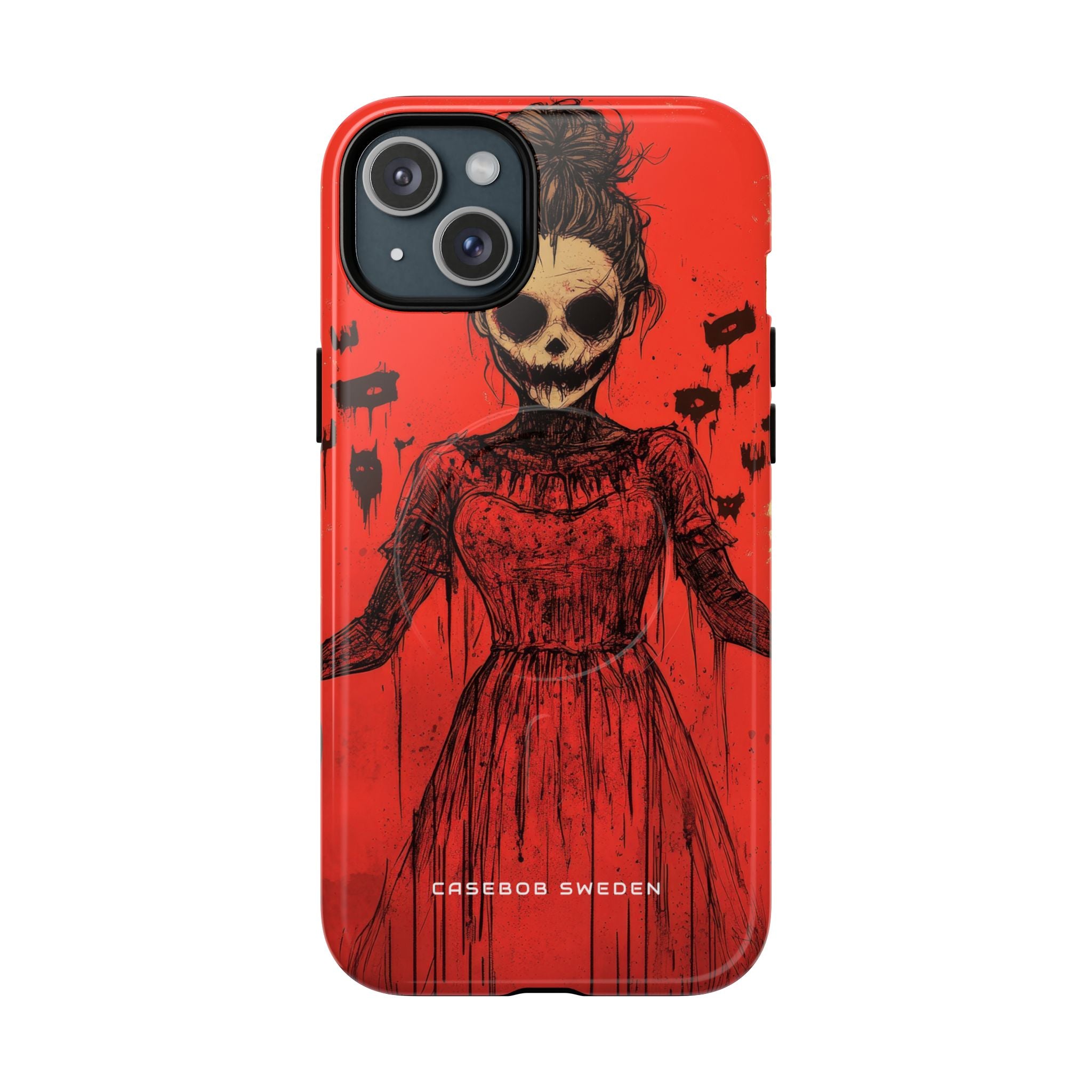 Haunting Scarlet Descent iPhone 15  Tough+ Phone Case