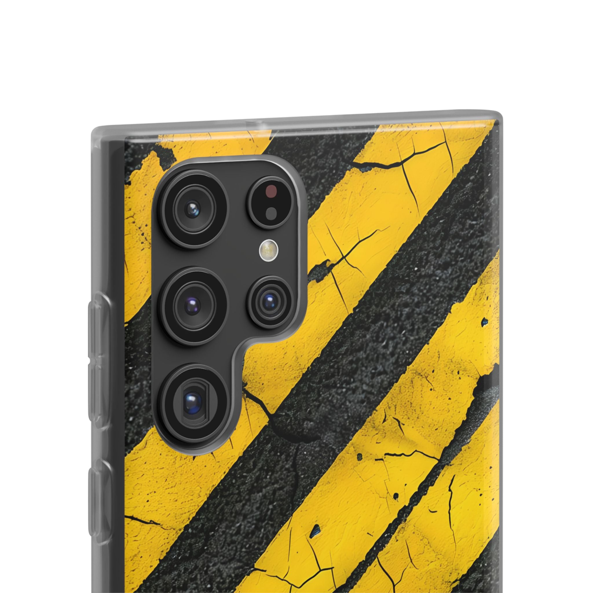Yellow Stripe Distress Samsung S22 Ultra Case - Soft