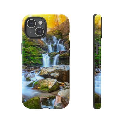 Autumn Mountain Waterfall - Protective Phone Case