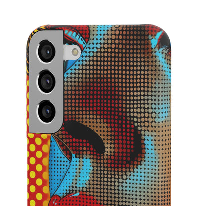 Yellow Red Pop Art Portrait - Slim Samsung S22 Phone Case