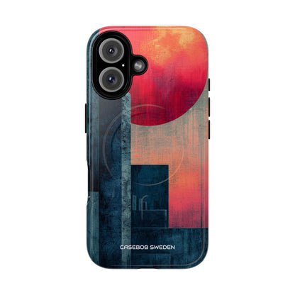 Abstract Geometric Skyline - Tough + MagSafe® iPhone 16 Phone Case