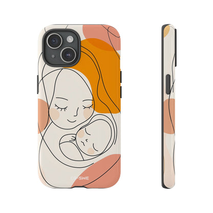 Mother Embraces Child - iPhone Case