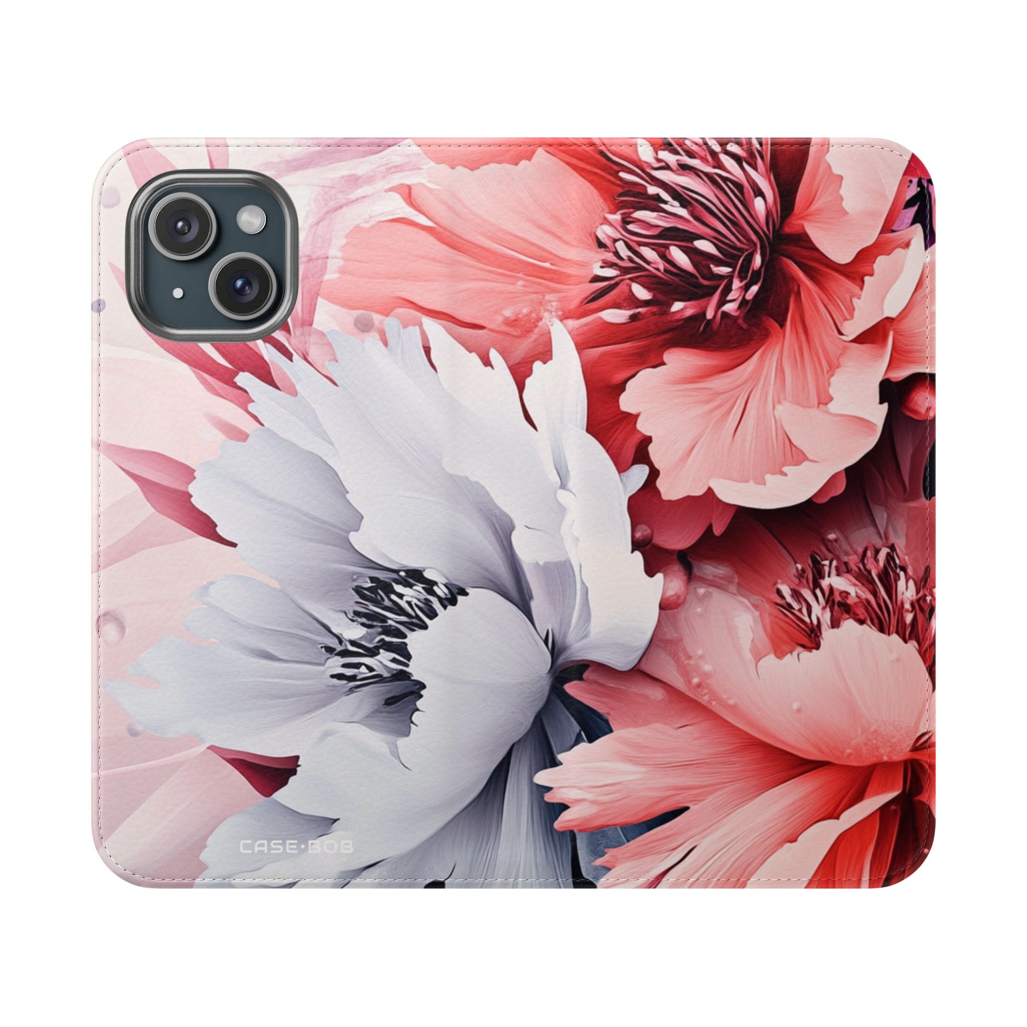 Coral Blossom - iPhone 15 Case - Wallet
