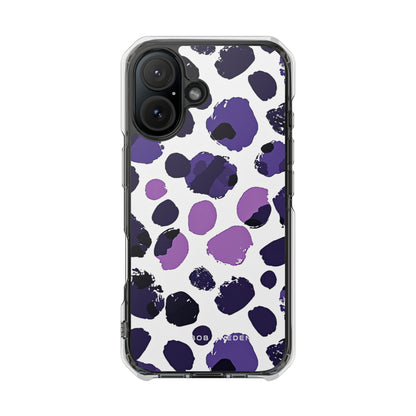 Purple Inkblots iPhone 16 - Clear Impact Phone Case