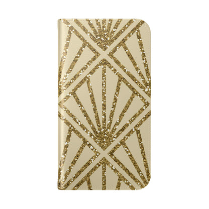 Golden Fan Sparkle - iPhone 16 Case - Portemonnee