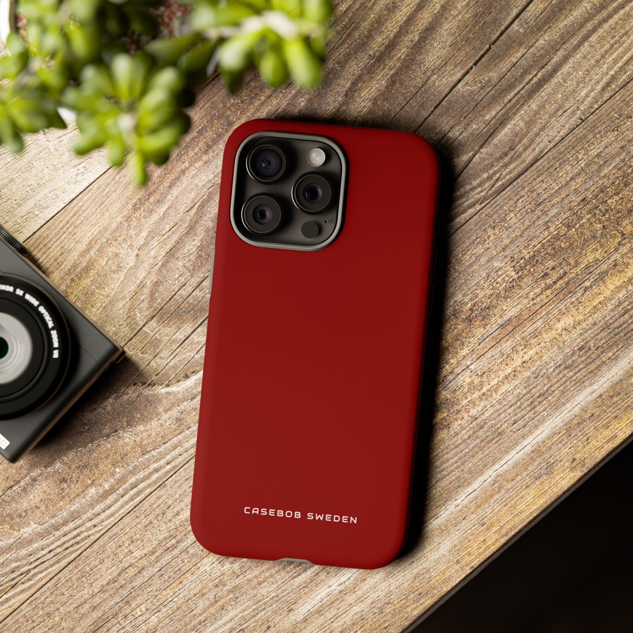 Dark Red iPhone 15 - Tough Phone Case