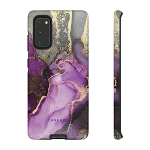 Purple Marble & Gold Phone - Protective Phone Case