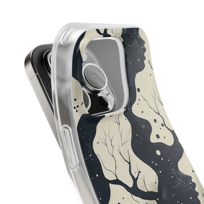 Organic Fluid Silhouettes with Cosmic Depth iPhone 16 - Flexi Phone Case