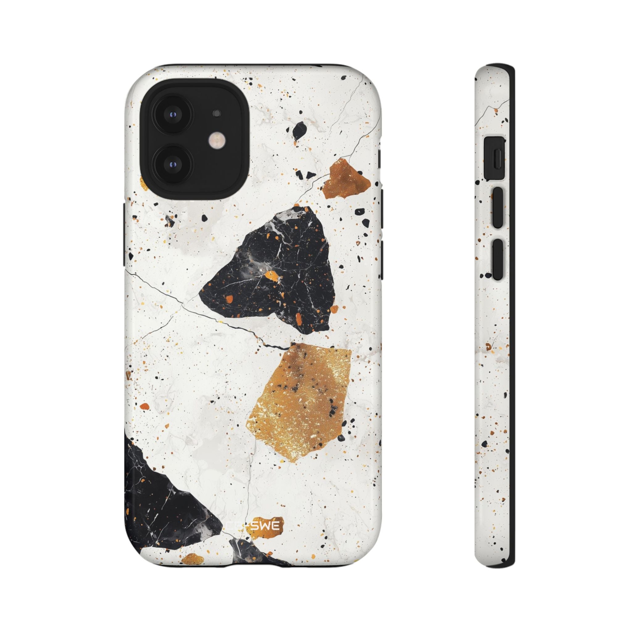 Golden Shapes Dance - iPhone Case
