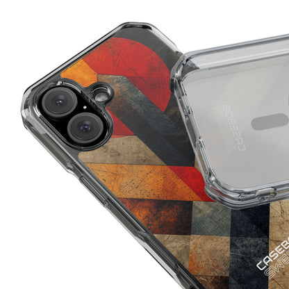 Crimson Circle Geometry iPhone 16 - Impact Clear+