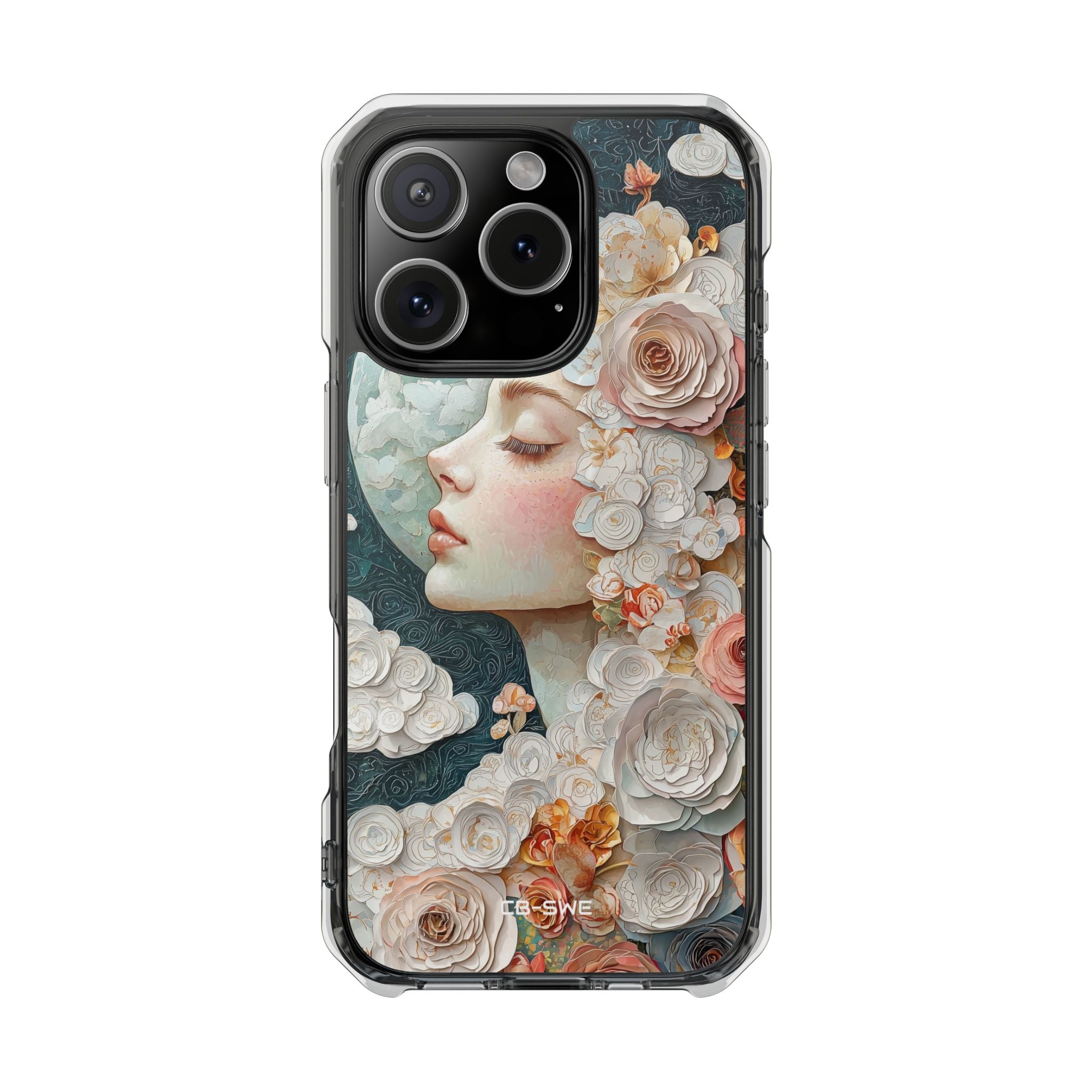 Moon Embraces Flowers iPhone Case - Impact