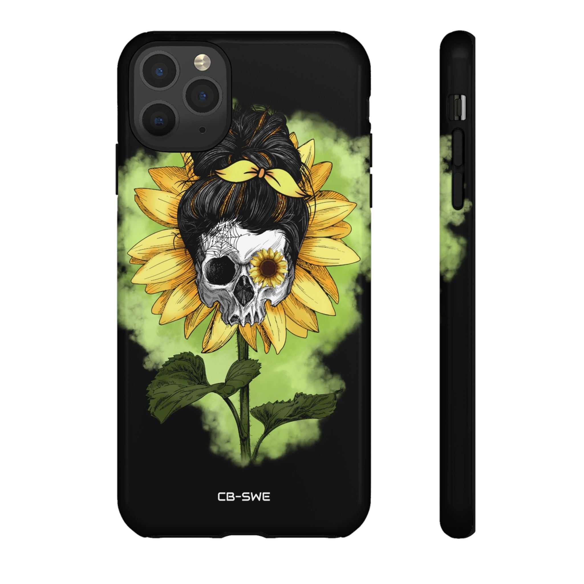 Sunflower Skull Fusion - iPhone Case