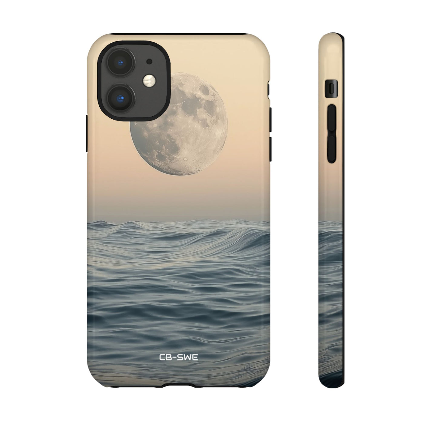 Moon Illuminates Waves - iPhone Case