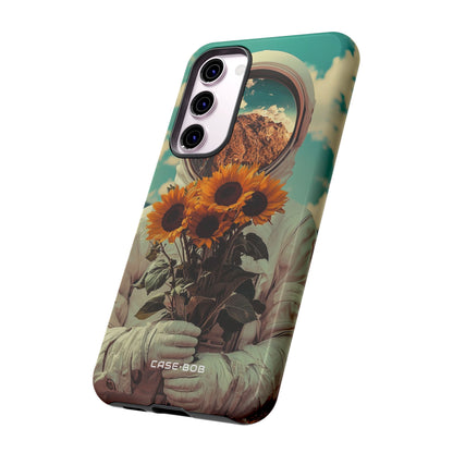 Sunflower Astronaut Samsung S23 Plus Case - Tough