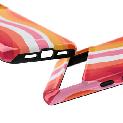 Vibrant Retro Vertical Wavy Stripes Google Pixel 8 - Tough