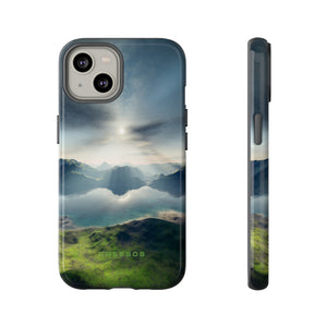 Landscape with Lake & Sun - Protective Phone Case