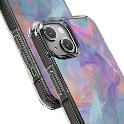 Dreamy Teal Flow - Clear Impact iPhone 14 Phone Case