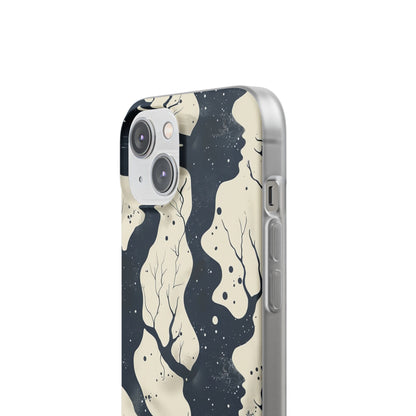 Organic Fluid Silhouettes with Cosmic Depth iPhone 14 - Flexi Phone Case