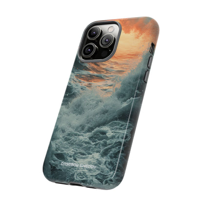 Fiery Wave Power - Tough iPhone 14 Phone Case