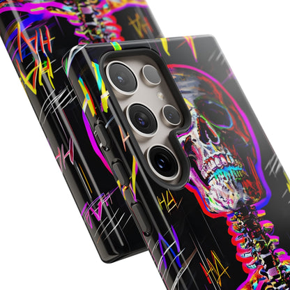Neon Skeleton Laugh Samsung S24 Ultra Case - Tough