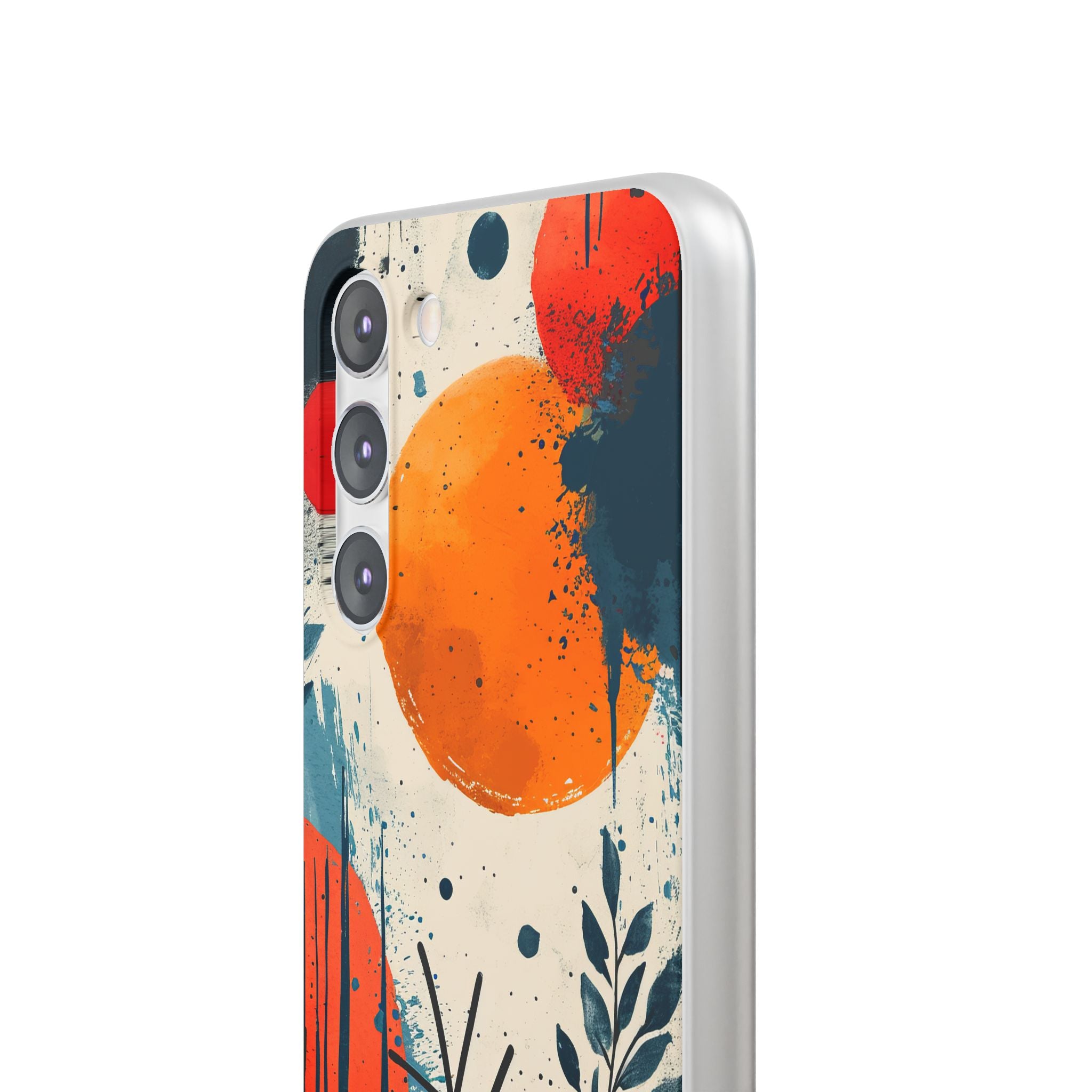 Orange Blue Splash - Flexi Samsung S23 Phone Case