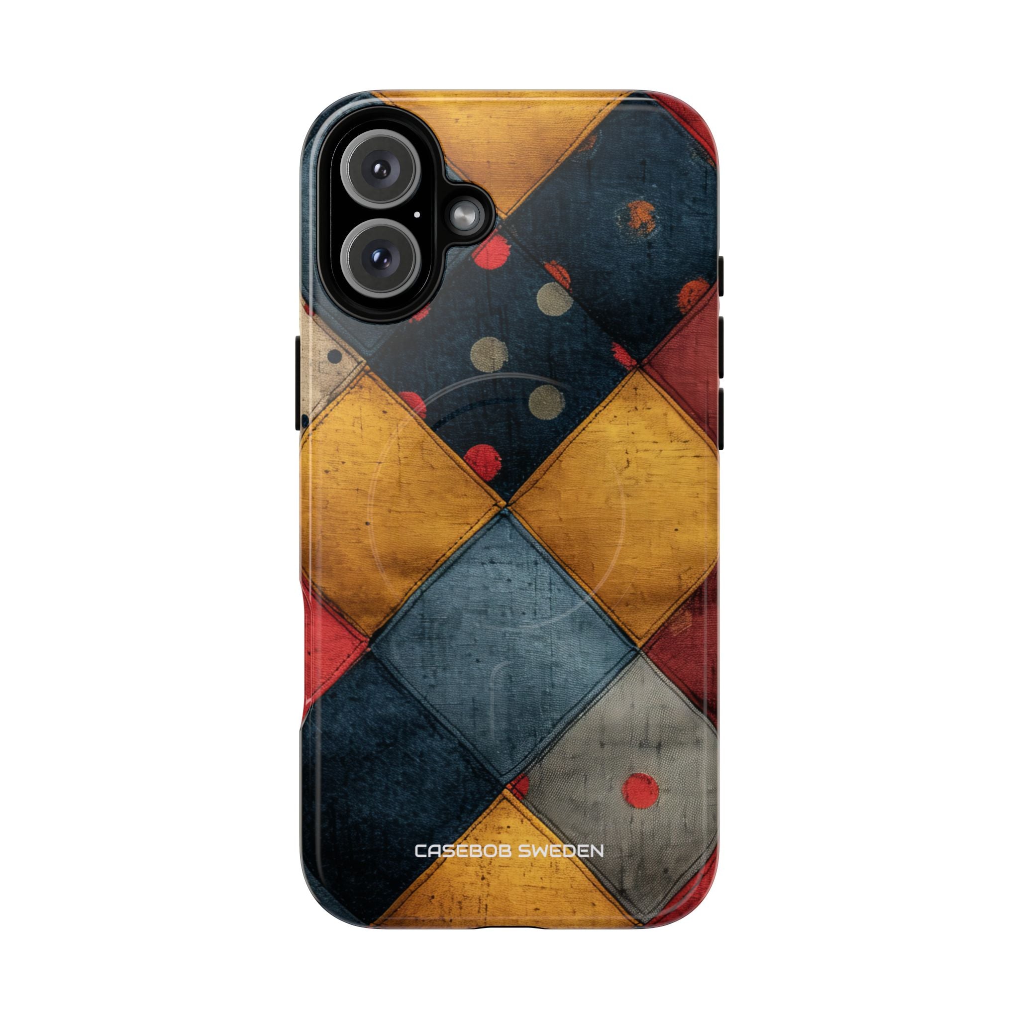 Blue Red Patchwork - Tough + MagSafe® iPhone 16 Phone Case