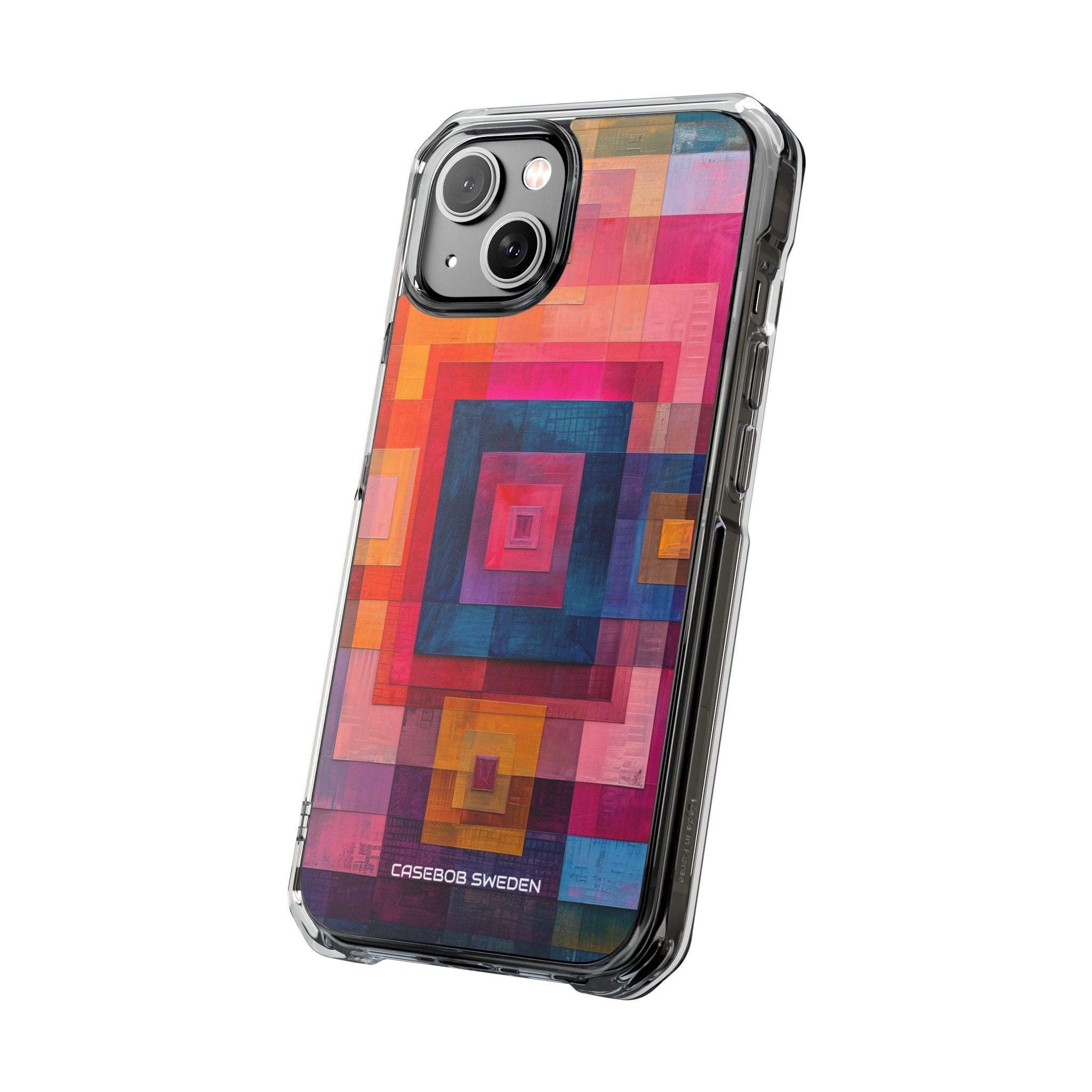 Vibrant Geometry - Clear Impact iPhone 14 Phone Case