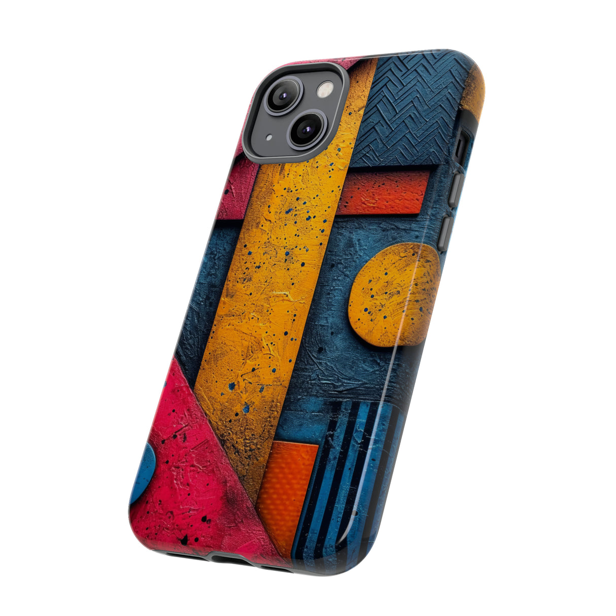 Neon Geometric Fusion - Protective Phone Case