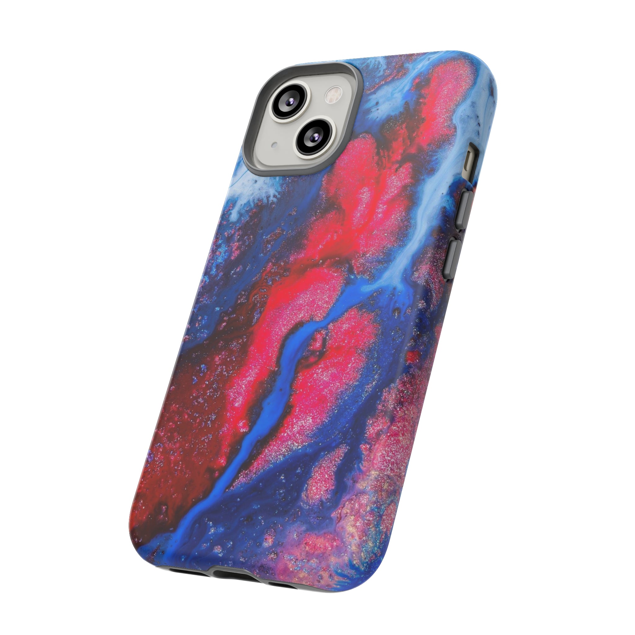 Red n Blue Ink Art iPhone Case (Protective) Phone Case