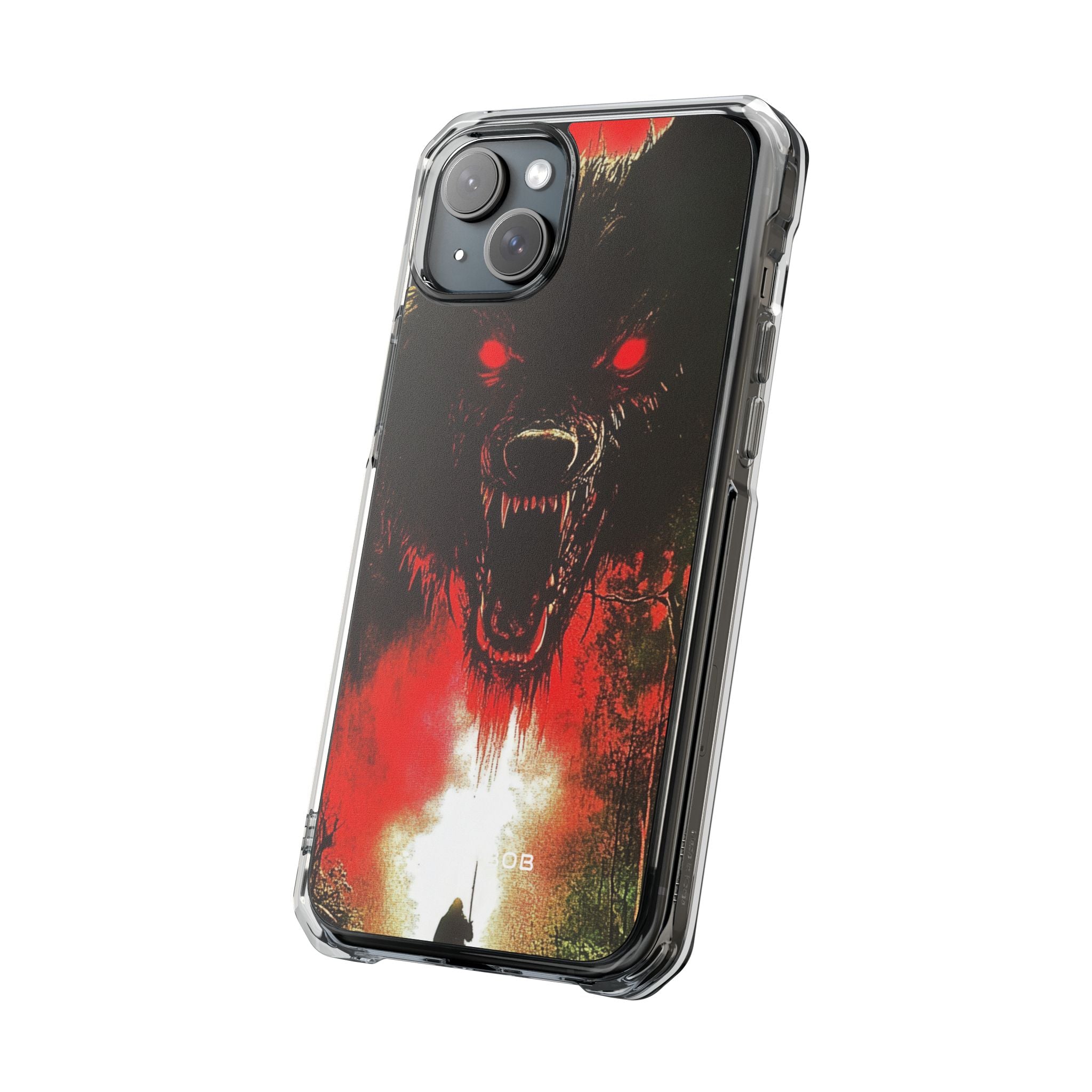 Crimson Wolf iPhone 15 Plus Case - Impact