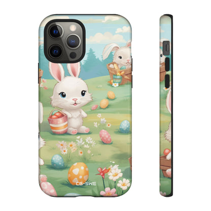 Bunnies Hunt Eggs - iPhone Case