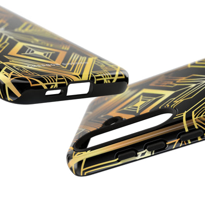 Golden Geometric Opulence Samsung S24 - Tough Phone Case