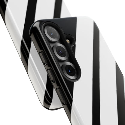 Diagonal Bands Noir Samsung S25 Case - Tough
