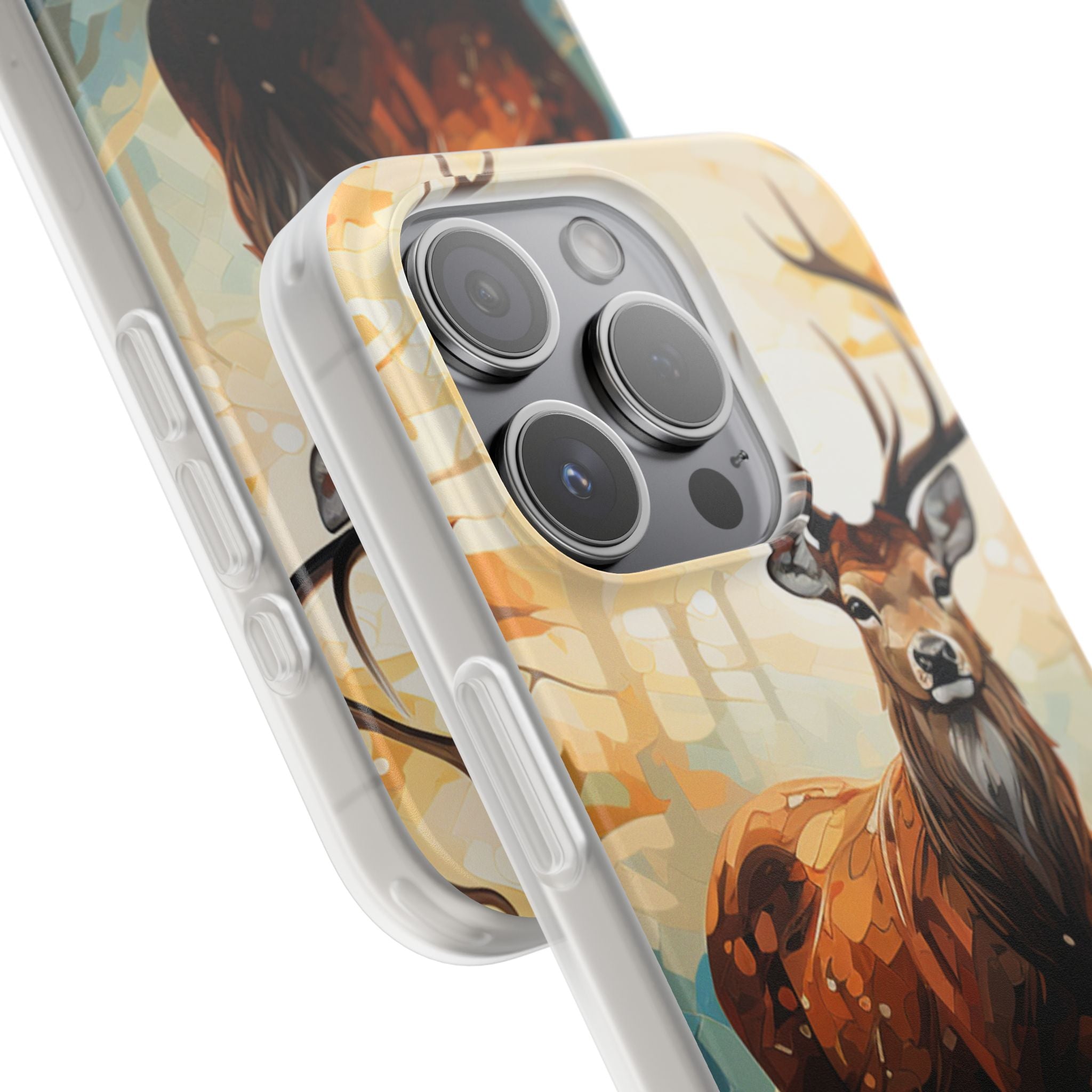 Glowing Stag iPhone 15 Pro Case - Soft