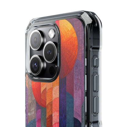 Purple Orange Abstract - Clear Impact iPhone 15 Phone Case