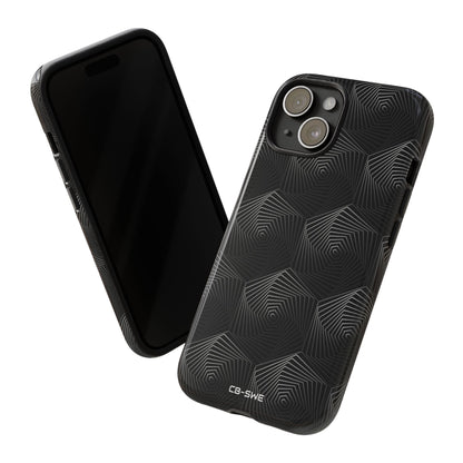 Geometric Spiral Illusion - iPhone Case