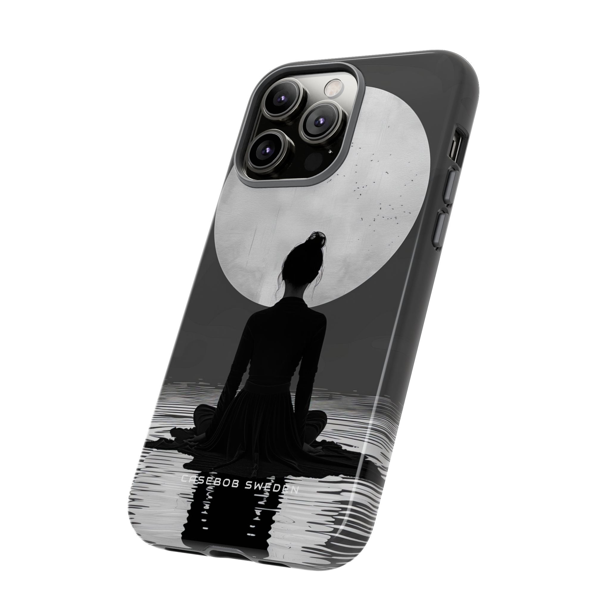 Zen Serenity Moon Reflection iPhone 14 - Tough Phone Case