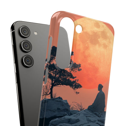 Zen Tranquility Under a Red Moon Samsung S23 - Slim Phone Case