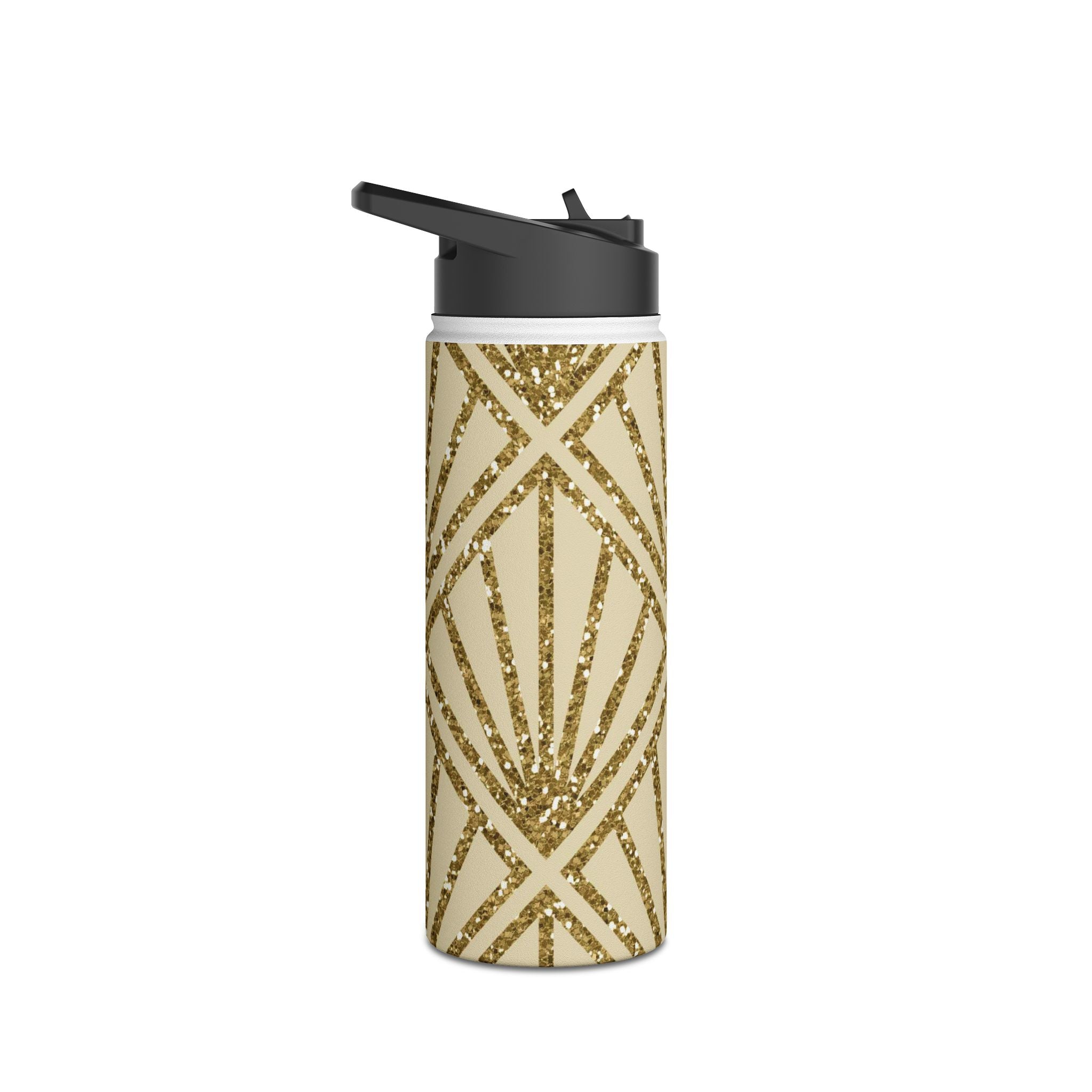 Golden Fan Sparkle - Stainless Steel Water Bottle