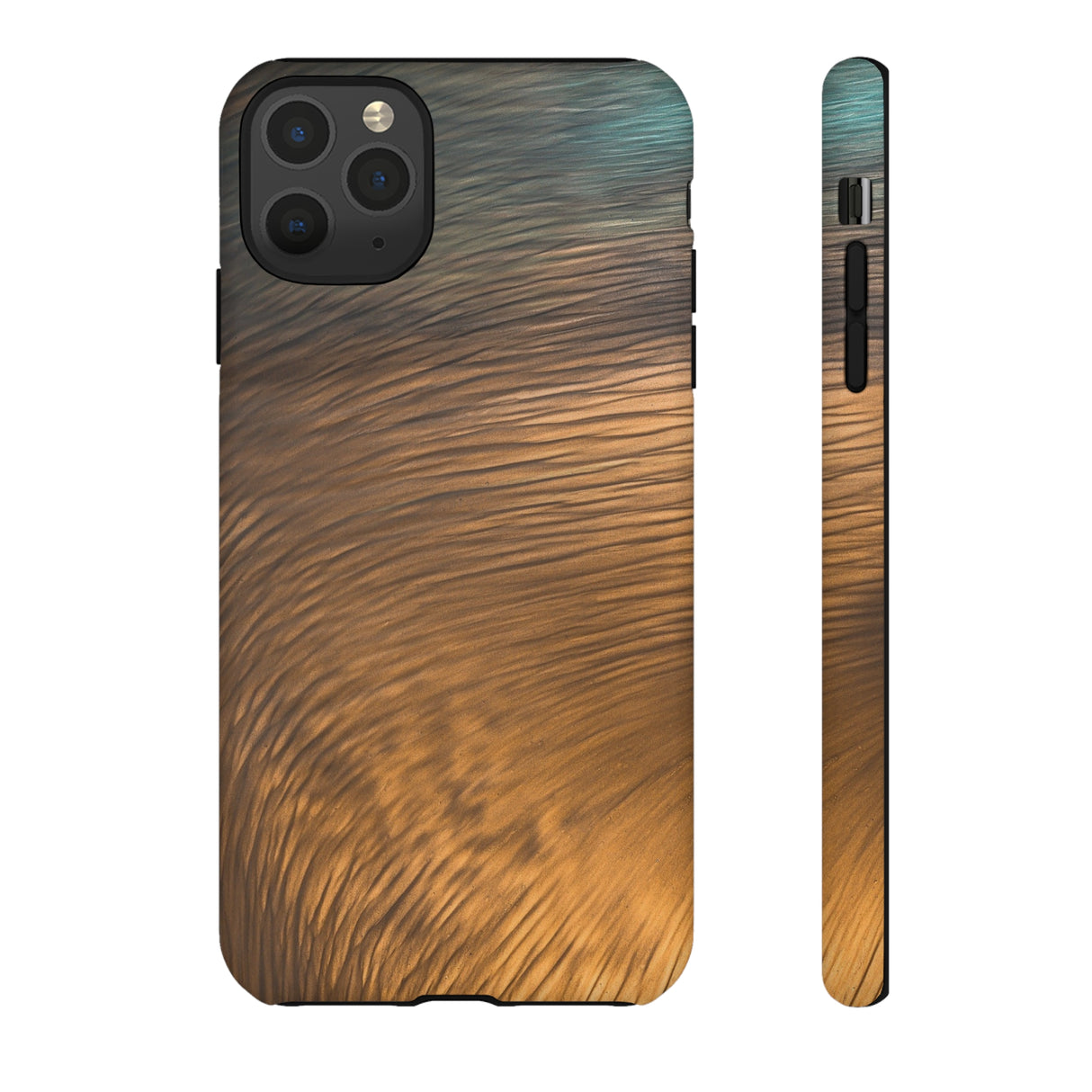 Golden Strokes Ink Art iPhone Case (Protective) iPhone 11 Pro Max Matte Phone Case