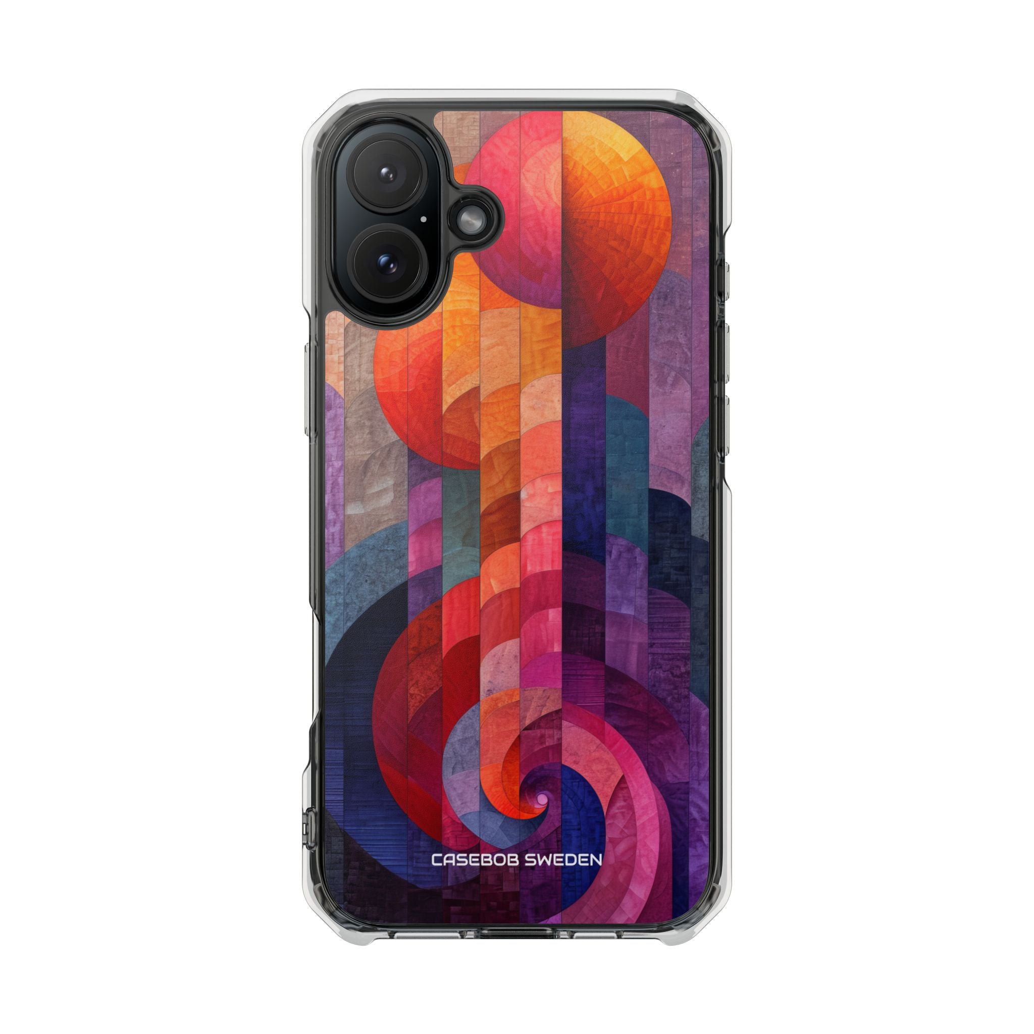 Purple Orange Abstract - Clear Impact iPhone 16 Phone Case