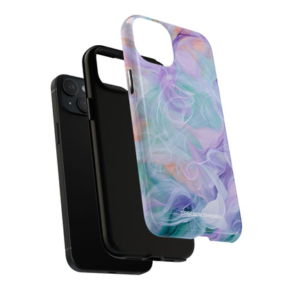 Purple Peach Whirl - Tough + MagSafe® iPhone 15 Phone Case