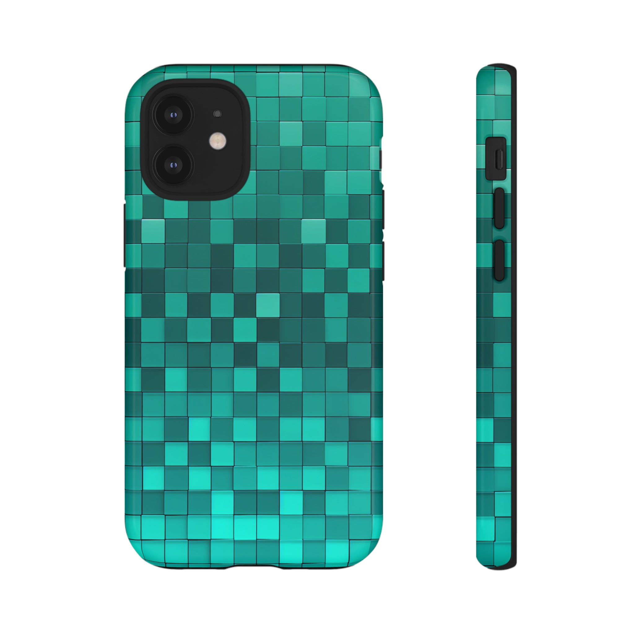 Teal Tones Mosaic - Protective Phone Case