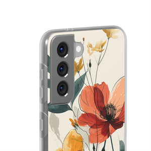 Serene Floral Harmony | Flexible Phone Case for Samsung Galaxy