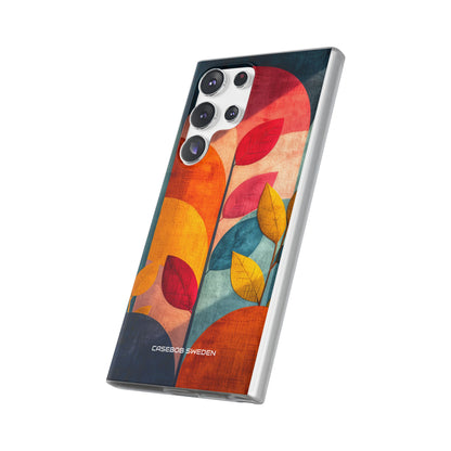 Abstract Orange Blue Design - Flexi Samsung S23 Phone Case