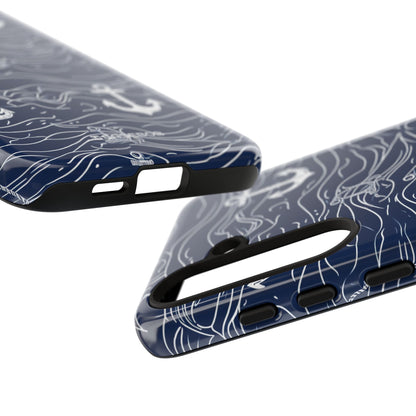 Nautical Whimsy: Anchors and Waves - For Samsung S24