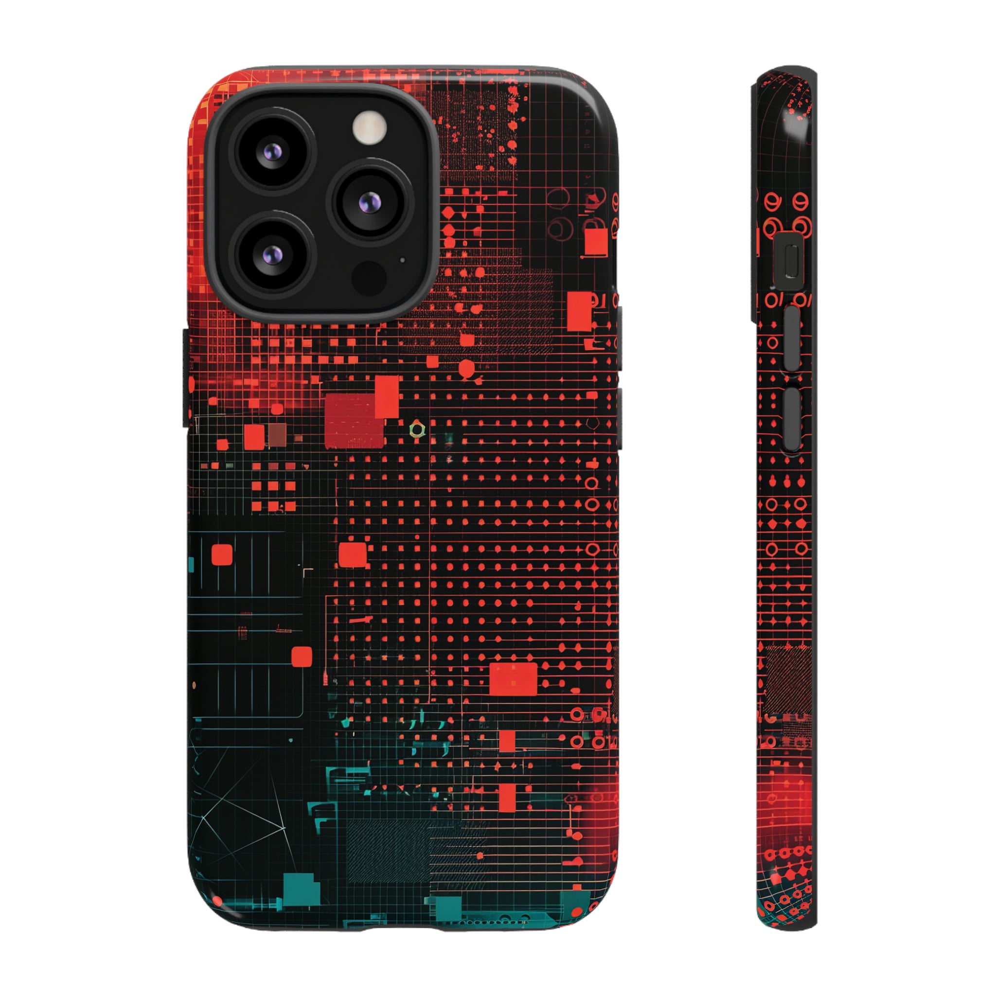 Secure Spectrum: Digital Gradient - Protective Phone Case