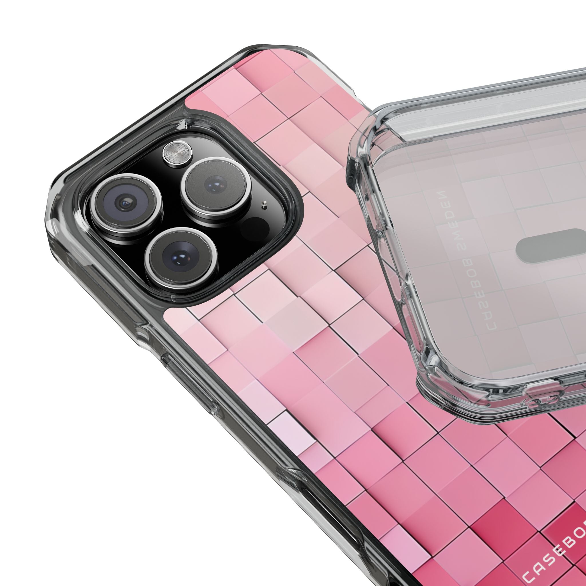 Gradient Pink Mosaic iPhone 16 - Clear Impact Phone Case