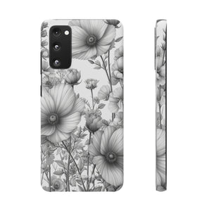 Monochrome Flora | Slim Phone Case for Samsung